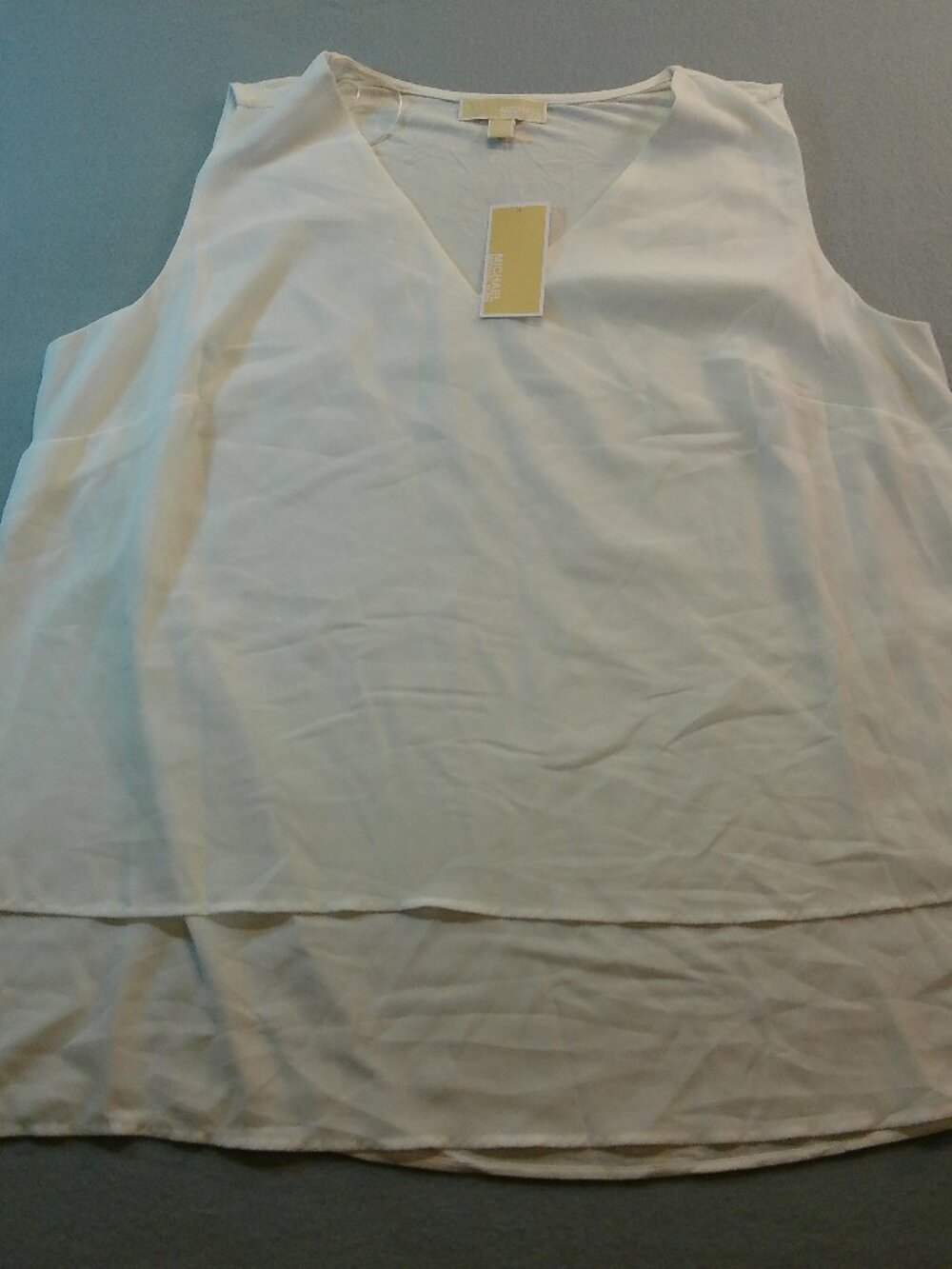 Michael Kors Plus 2X White Tank Top Layered Sleeveless
